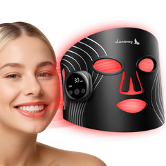 Lanieney red light mask front view showing wireless design for at-home skincare