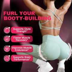 LanranBee Creatine Women Gummies closeup texture supports steady energy.