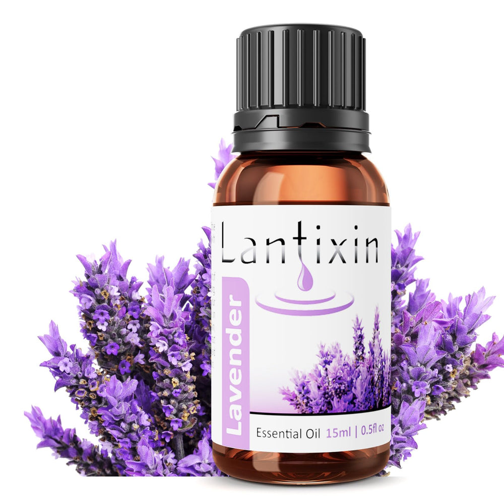 Lantixin Lavender Flower Oil bottle for diffuser use and ambient relaxation.