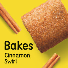 Larabar Kids Bakes Cinnamon Swirl bars ingredients list highlighted, nine wholesome ingredients.