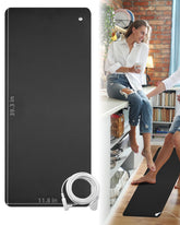 LAXVAPIU grounding mat laid on a desk showing spacious 11.8 x 39.3 inch surface for work