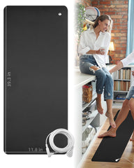LAXVAPIU grounding mat laid on a desk showing spacious 11.8 x 39.3 inch surface for work
