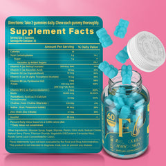 Lazpowfi bottle pouring gummies into hand for easy daily use