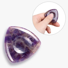 LEADGEM Amethyst triangle worry stone designed for mindful attention