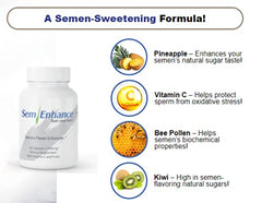 Leading Edge Health Semenhance bottle held in hand for on-the-go use.
