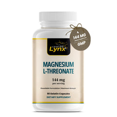 Leaping Lynx Magnesium L-Threonate 144 mg bottle with capsules for brain support.