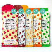 Lecka Energy Gel banana-passion-fruit for natural energy during endurance runs.