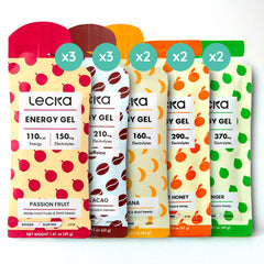 Lecka Energy Gel banana-passion-fruit for natural energy during endurance runs.