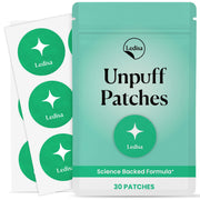 Ledisa Unpuff Patch applied to skin for gentle bloating support.