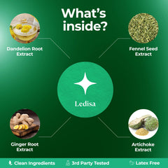Ledisa Unpuff Patch features latex-free, skin-friendly adhesive.
