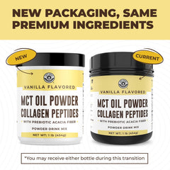 Left Coast Performance acacia fiber collagen scoop emphasizes prebiotic support.