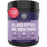 Left Coast Performance bone broth powder jar with clean, dairy-free ingredients for gut-friendly nutrition.