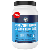 Left Coast Performance collagen powder bottle shows grass-fed hydrolyzed peptides for joint and skin support
