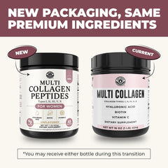 Left Coast Performance collagen scoop beside the jar, ready to mix into beverages.