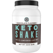 Left Coast Performance Keto Shake chocolate bottle pour highlights rich flavor
