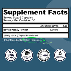 Left Coast Performance kidney supplement bottle back label for ingredient transparency.