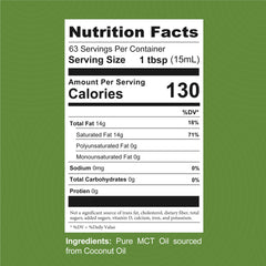 Left Coast Performance MCT Oil measuring spoon demonstrates convenient daily serving