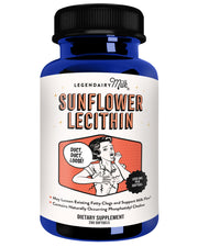 Legendairy Milk Sunflower Lecithin 1200mg bottle pour supports convenient dosing for potential milk flow