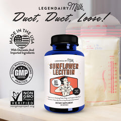 Legendairy Milk Sunflower Lecithin softgels closeup shows easy-to-swallow capsules