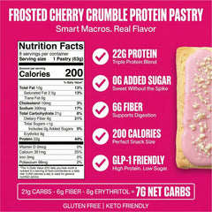 Legendary Foods Cherry Crumble pastry slice, rich flavor, satisfying protein bite