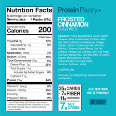 Legendary Foods Frosted Cinnamon pastry close-up highlights rich flavor and texture