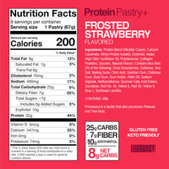 Legendary Foods frosted strawberry pastry package, convenient protein snack for on-the-go.
