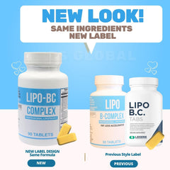 Legere Lipo-BC bottle label design highlighting nutrients for health.