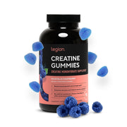 LEGION Creatine Monohydrate Gummies blue raspberry serving for daily strength