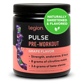 Legion Pulse pre-workout bottle ready for your next session, signaling a clean energy boost.