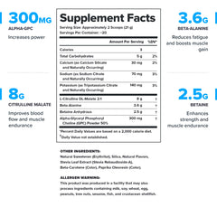 LEGION Pulse label showing transparent ingredients and no artificial additives.