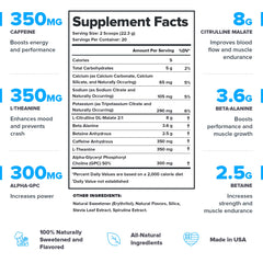 LEGION Pulse scoop inside the tub shows precise dosing for training.