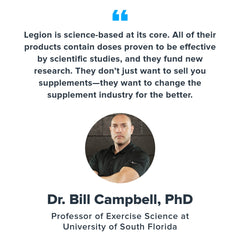 LEGION Vitality capsules highlighting L-Ergothioneine for antioxidant-friendly daily support.