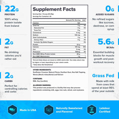 LEGION Whey+ 22 g protein per serving label highlights nutrition