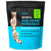 Legion Whey+ protein powder can for easy daily protein intake