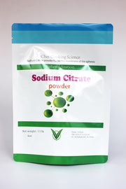 LEIMENGCHEF Pure Sodium Citrate jar on counter aids texture balance in recipes.