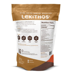 Lekithos sunflower lecithin granules pour—mixes easily into smoothies and recipes.