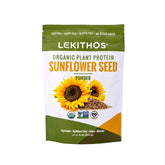 Lekithos Organic Sunflower Protein jar front for smoothies and shakes