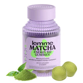 Lemme Matcha Energy Gummies bottle pour, a convenient daily energy option.