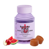 Lemme Tone bottle front shows a metabolism-boosting blend for daily energy.