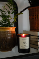 Leoben Company vegan candle creating cozy living room ambience