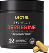 Leotri Berberine 1000mg bottle ready for daily metabolic support.