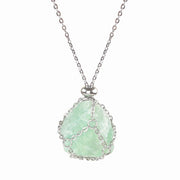 LERSUSI stainless steel cage with fluorite stone for secure daily wear.