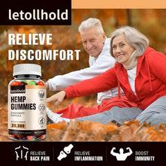 Letollhold hemp gummies bottle front view indicating high potency