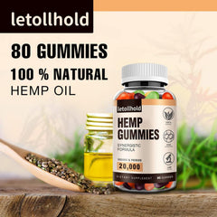 Close-up of Letollhold gummies showing texture for daily comfort
