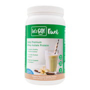 Let’z Go Premium Whey Isolate Vanilla bottle front, zero sugar keto-friendly protein.