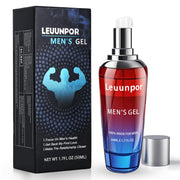 Leuunpor Men's Enhancement Gel tube label highlights skin health benefits.