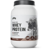 Levels Grass Fed Whey Chocolate Mocha bottle ready for a protein shake after workouts.