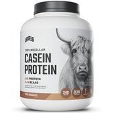 Levels Nutrition micellar casein chocolate 4lb packaging showing hormone-free protein quality
