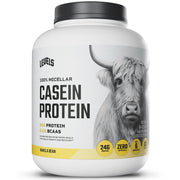 Levels Nutrition Vanilla Bean Casein jar, high-quality protein for steady energy.