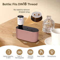 Levoair diffuser displaying three mist levels for customizable diffusion